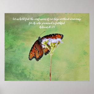 Fotografisk utskrift av Butterfly Bible Scripting Poster