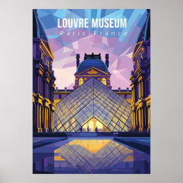 Fotografisk utskrift av Louvre museum Travel-affis Poster