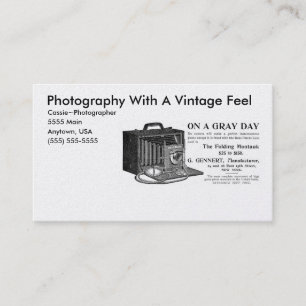 Fotografisk Vintage-kamera Visitkort