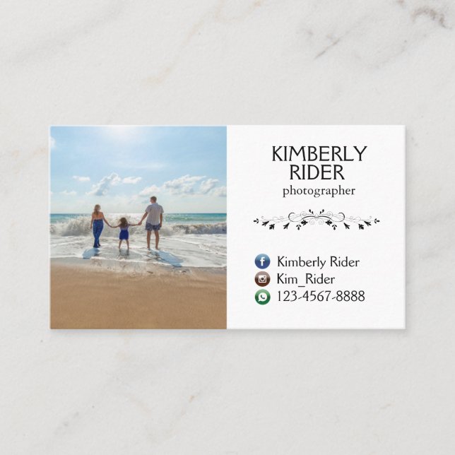 Fotografiska Affärskort Visitkort (Framsida)