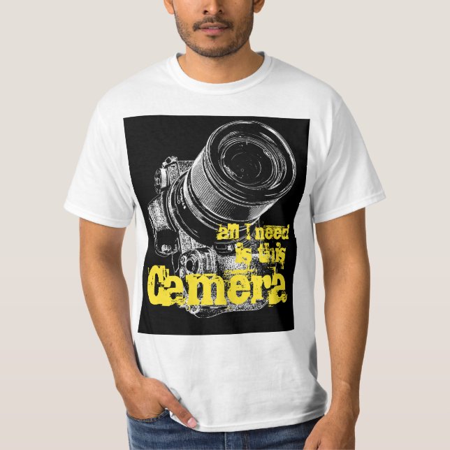 Fotografiska skjortor, coola kamera t shirt (Framsida)
