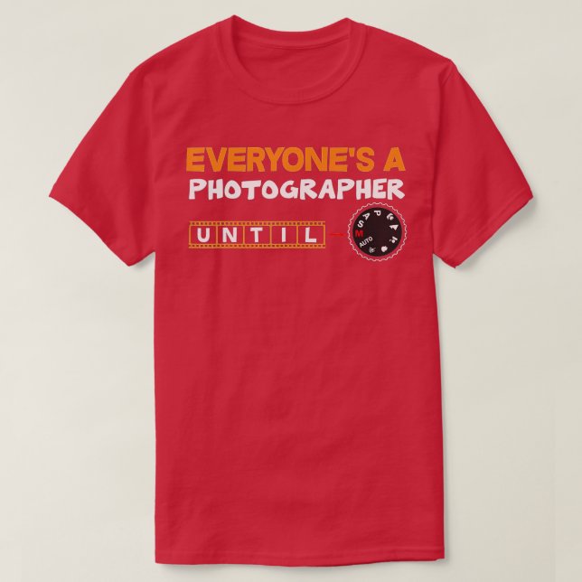Fotografiskrivare för kameramannadag (1) t shirt (Design framsida)