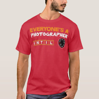 Fotografiskrivare för kameramannadag (1) t shirt