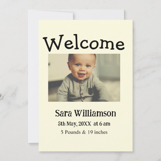 Fotografiskt modernt, minsta födelseattest för red meddelande (Framsida)