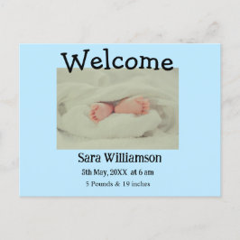 Fotografiskt modernt, minsta födelseattest för red meddelande vykort