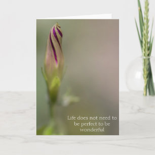 Fotografiskt morgonlockkort för blomning kort
