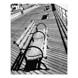 Fotografiskt tryck av 'Boardwalk Benches'