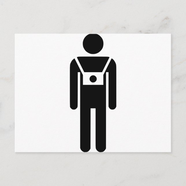 Fotografisymbol framför vykort (Framsida)