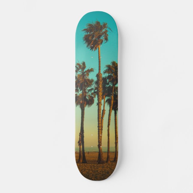 Fotografitavla för Tropical Handflatan Träd Person Mini Skateboard Bräda 18,5 Cm (Framsida)