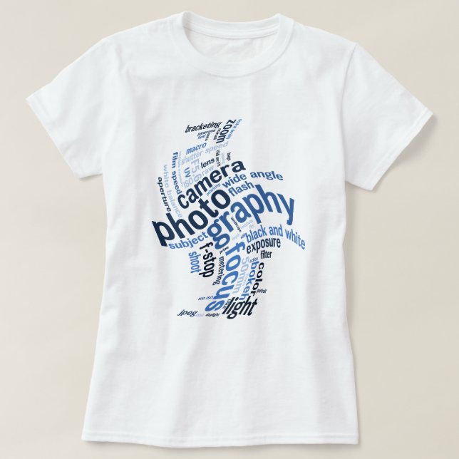 Fotografitermer Ord Twist Tee Shirt (Design framsida)