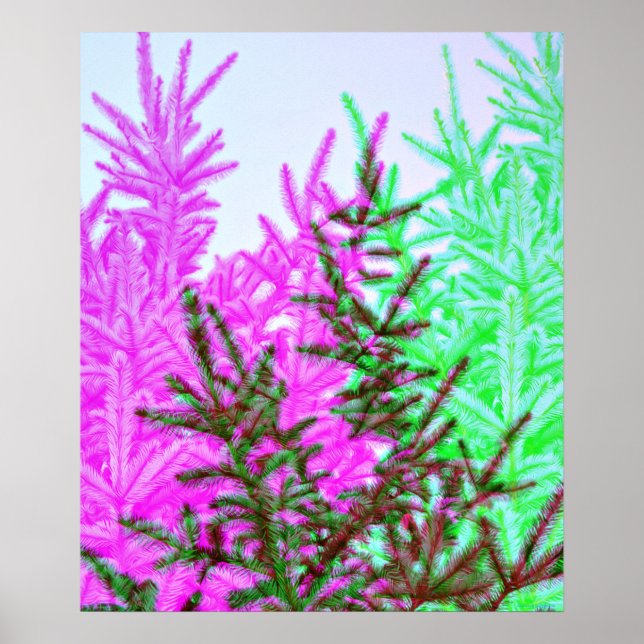 Fotografiutskrift från Gräs Träd Modern Stil Poster (Framsidan)