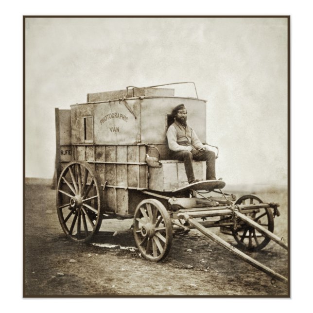 Fotografivagn av Roger Fenton Foto-Realism Fototryck (Framsidan)