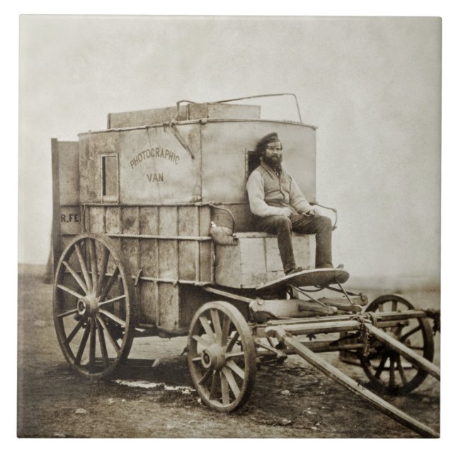 Fotografivagn av Roger Fenton Foto Realism Kakelplatta (Framsidan)
