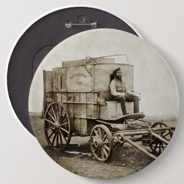 Fotografivagn av Roger Fenton Foto-Realism Knapp (Framsida & baksida)