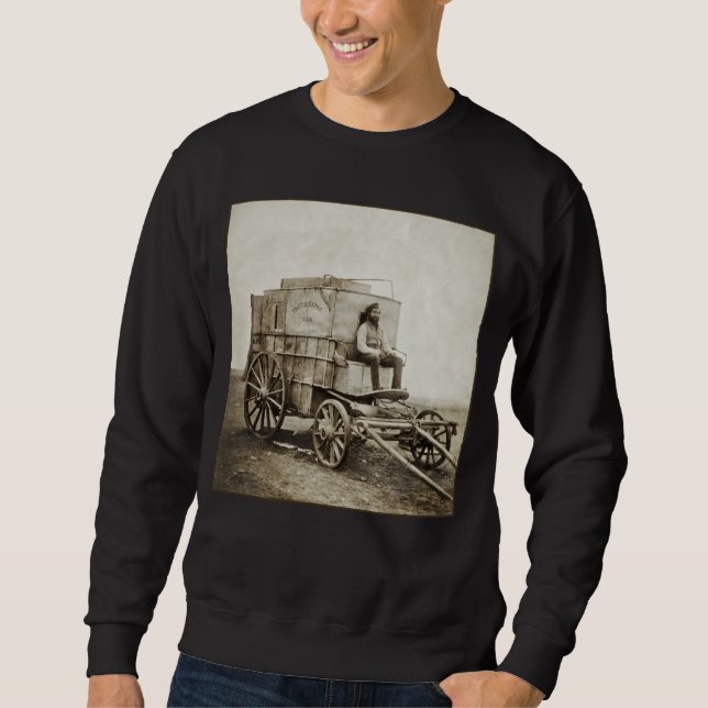 Fotografivagn av Roger Fenton Foto-Realism Lång Ärmad Tröja (Framsida)