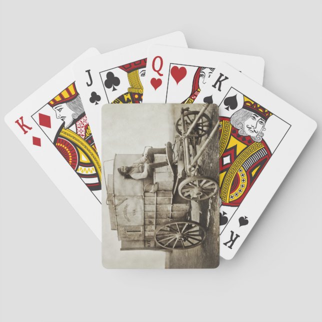 Fotografivagn av Roger Fenton Photo Realism Casinokort (Baksidan)