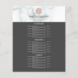Fotografiverksamhet Din logotyp Grå Marmor Meny