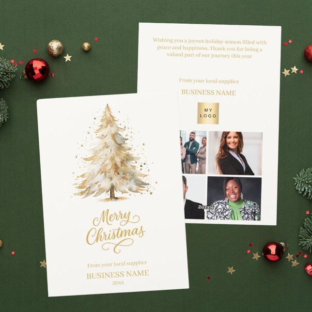 Fotografiverksamhet för beige gräs träd i snö julkort (Skapare uppladdad)