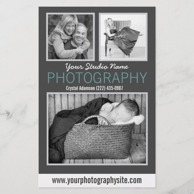 Fotografiverksamhet Informationsblad Stora provbil Flygblad (Framsidan)