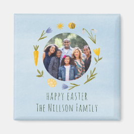 Fotografiverktyg för vattenfärgsfamiljen glad påsk magnet