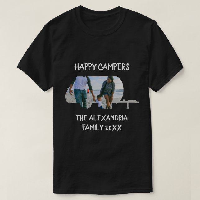 Fotografivideokameror för husvagn med anpassningsb t shirt (Design framsida)