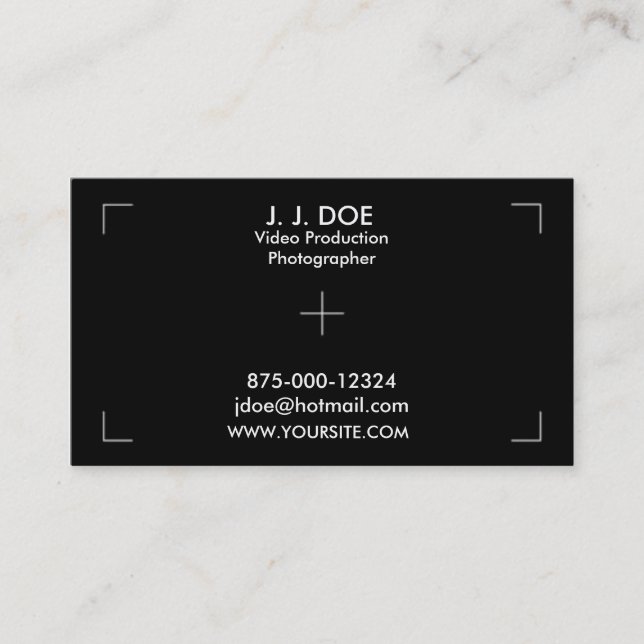 Fotografivideoproduktion Visitkort (Framsida)