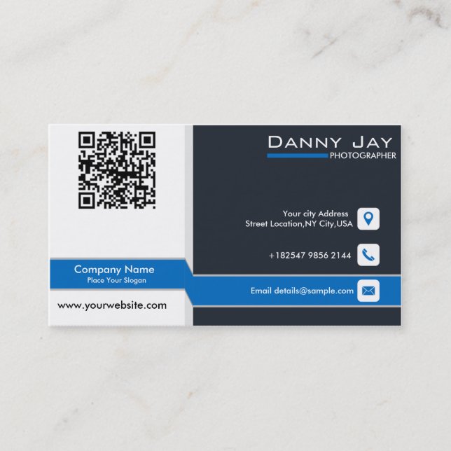 Fotografivisitkort, 3,5" x 2,0", 100 packe visitkort (Framsida)