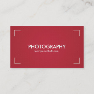 Fotografivisitkortar i rött & vit visitkort