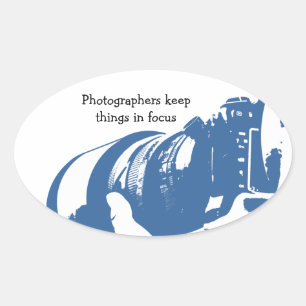 Fotografklistermärkear Ovalt Klistermärke