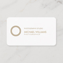 Fotógrafo - Profesional elegante símbolo blanco Visitkort