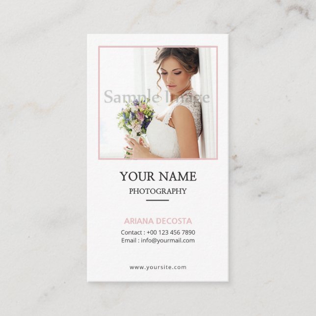 Fotografvisitkort Visitkort (Framsida)