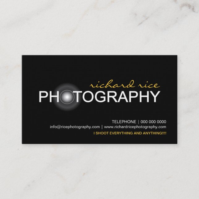 Fotografvisitkortar Visitkort (Framsida)