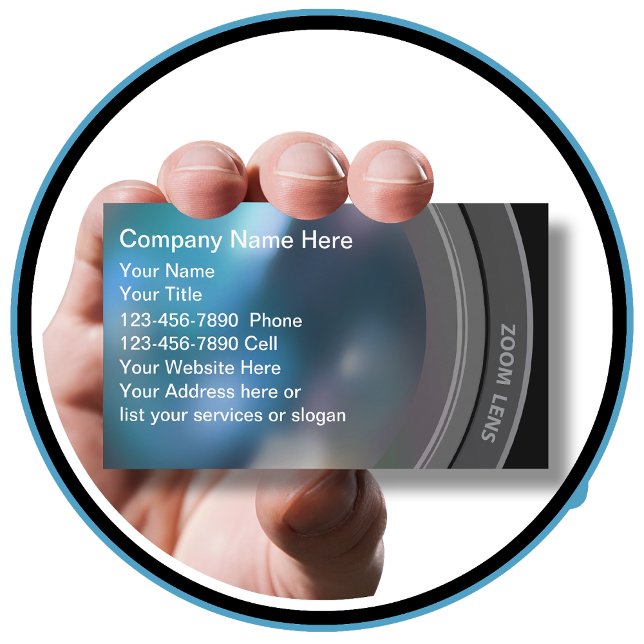 Fotografvisitkortar Visitkort (Skapare uppladdad)