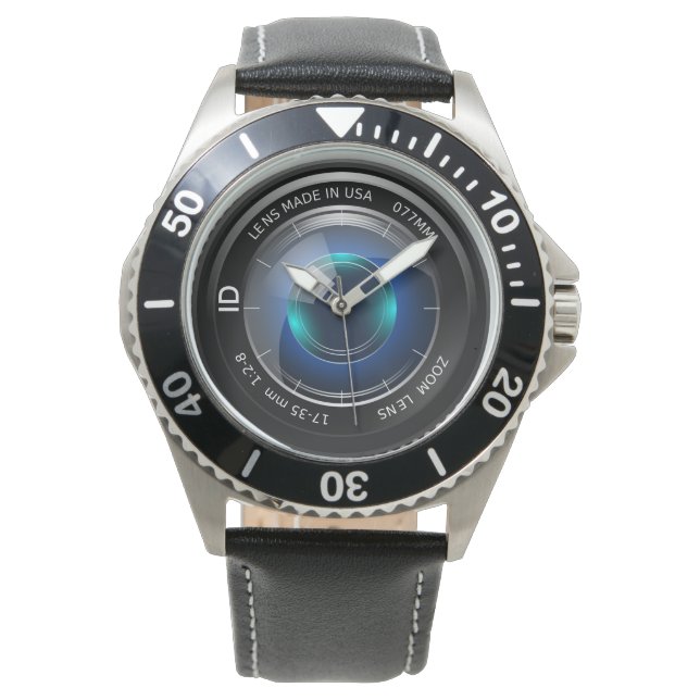 FOTOGRAPHER | en kameraobjektiv Armbandsur (Framsida)