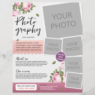 Fotography Studio / Bröllop Photography Reklamblad
