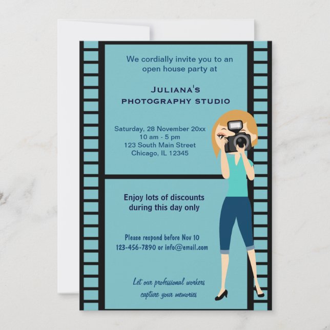 Fotography Studio Firande Inbjudningar (Framsida)