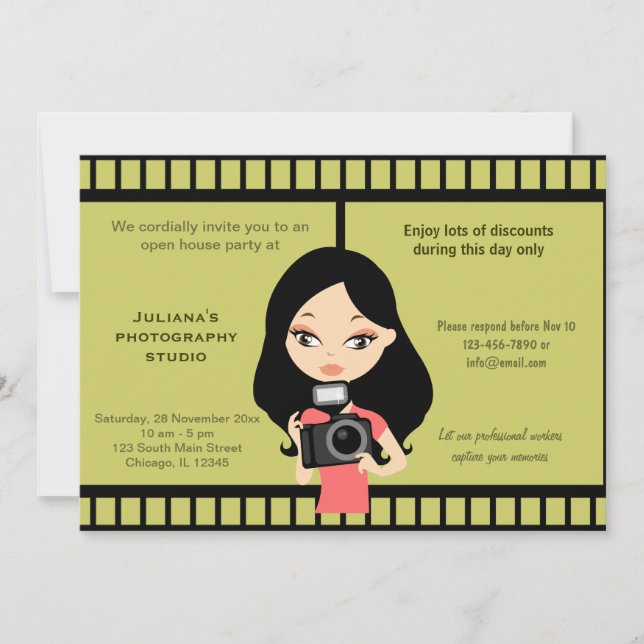 Fotography Studio Firande Inbjudningar (Framsida)