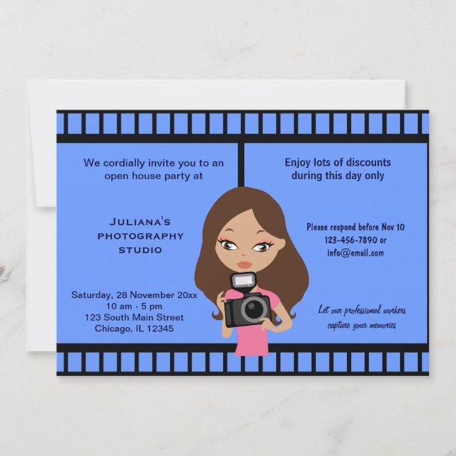 Fotography Studio Firande Inbjudningar (Framsida)