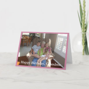 Fotograttis på födelsedagenmormor - hälsningkort kort