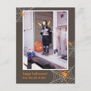 Fotohalloween för Creepy spindelnät ram anpassning Kort