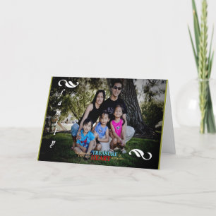 Fotohälsningskort för Anpassade Helgdag-familjen Helgkort