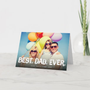 Fotohälsningskort för bästa Pappa någonsin Fars da Kort