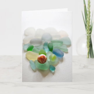 Fotohälsningskort för marglas, havsglas, marglas kort