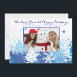 Fotohälsningskort för SNOWFLAKE-Helgdag familj Julkort<br><div class="desc">Alla mina ritningar är EN-AV-A-TYP-delar av teckningar designade av mig! Du kan bara hitta dem här! De flesta skapas med Adobe Illustrator eller Adobe Photoshop. Andra är unika, handmålade föremål i vattenfärg, gouache och indisk Bläck. Färg, typsnitt och text i bakgrunden kan ändras så att de stämmer överens med din...</div>