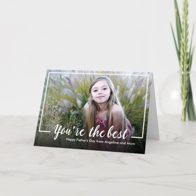 Fotohälsningskort i Fars dag Kort (Framsida)