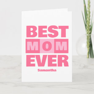 Fotohälsningskort med bästa Mamma någonsin Personl Kort