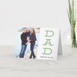 Fotohälsningskort med fetstil Brev Pappa Fars dag Kort