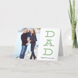 Fotohälsningskort med fetstil Brev Pappa Fars dag Kort