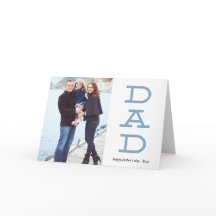 Fotohälsningskort med fetstil Brev Pappa Fars dag