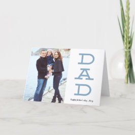 Fotohälsningskort med fetstil Brev Pappa Fars dag Kort